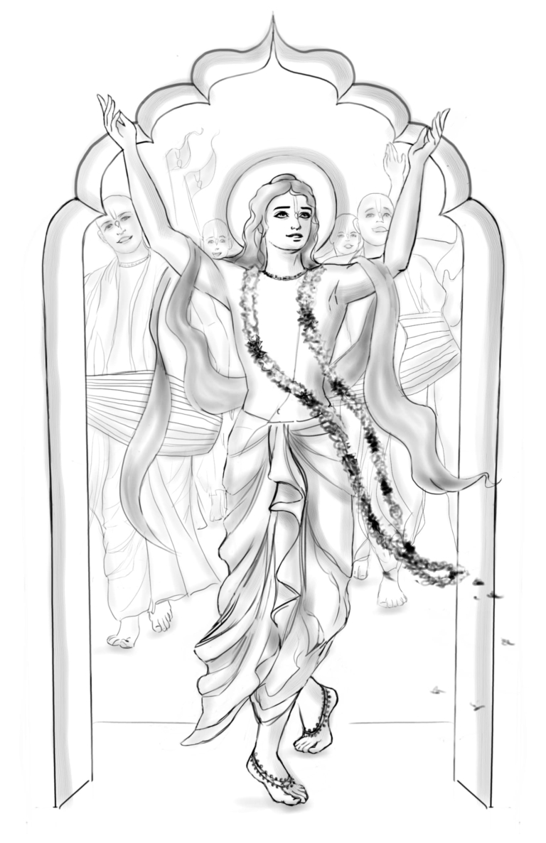 Lord Chaitanya Takes His Sankirtana Party To The Streets Ananda Art lord-chaitanya-takes-his-sankirtana-party-to-the-streets-ananda-art